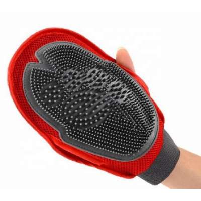 HQP-MR04 HongQiang Wholesale Pet Accessories Deshedding Tool Dog Silicone Grooming Glove