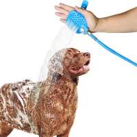 Silicones Pet Grooming Bathing Tool Dog Cat Shower Hose Sprayer Massage Hair Remover Gloves Brush