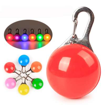 Manufacturer wholesale multi-colors plastic round cat pet dog led light ball tag