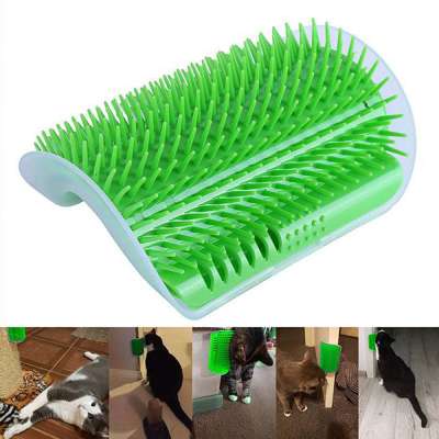 Pet Self Grooming Tool Hair Removal Massage Comb Wall Mounted Cat Scrather