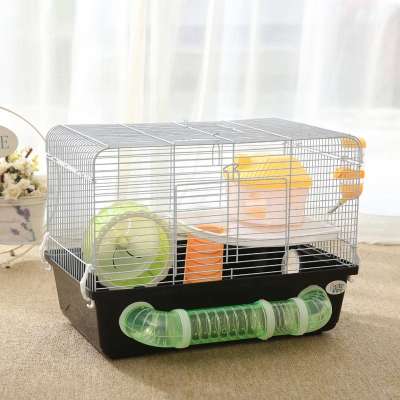 HQP-C56 HongQiang Pet Hamster Cage Crystal Transparent Big Castle Pet Reel Runner Water Bottle House External Pipe