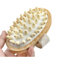 Hot Bamboo Dry Skin Body Natural Bristle Brush Soft SPA Brush Bath shower Rubber Massage Brush